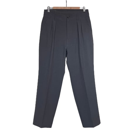 H.UNIT "weather cloth two tuck trousers"(gray)unisex