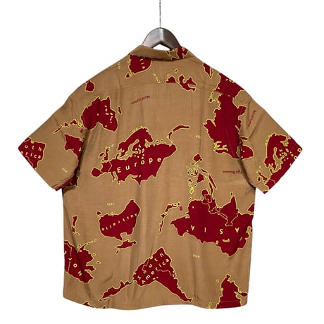 TigreBrocante"army map rayon venice beach S/S shirts"(beige)unisex