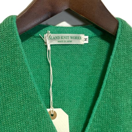 ISLAND KNIT WORKS "mohair cardigan"(green)unisex