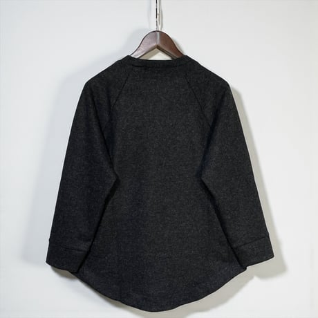 TigreBrocante"wool knit 天竺 solid switch stand long sleeve T"(women's)