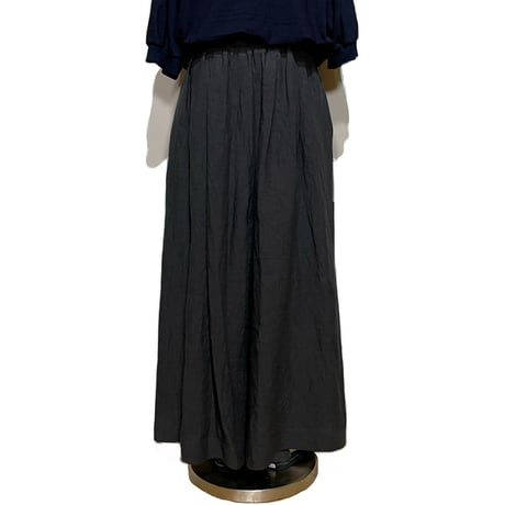 Linen ya"linen wide pants"(navy)women's