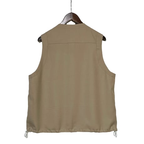 amne "GABARDINE useful vest" (beige) unisex