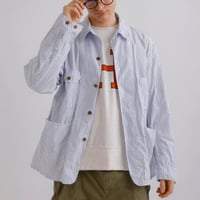 H.UNIT "stripe shirtalls" (blue) unisex