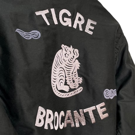 TigreBrocante”KU embroidery moleskin army rib jacket“(black)unisex