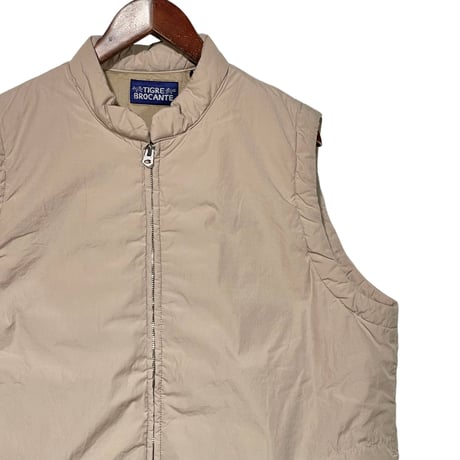 TigreBrocante"typewriter batting  stand open vest"(beige)unisex