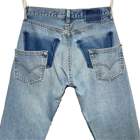 KNIFEWING "rebuild series" used US Levi's bandana crash denim(83B)unisex