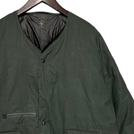Slow Hands "recycle tent down coat"(olive×olive)S-unisex
