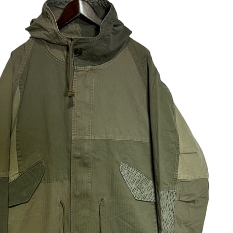 H.UNIT "herringbone switching mods coat"(khaki) unisex