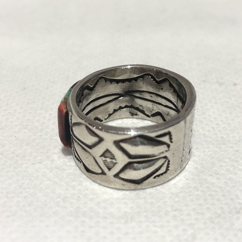 indian jewelry “ray adakai(navajo) “ muti inlay