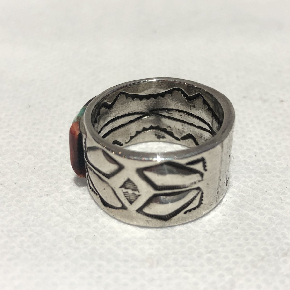indian jewelry “ray adakai(navajo) “ muti inlay
