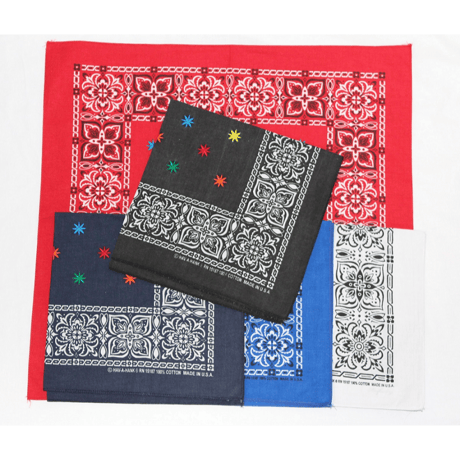 KNIFEWING "embroidery bandana"(flower color)