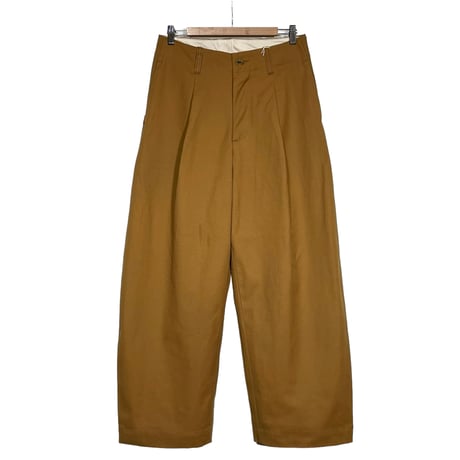 ASEEDONCLOUD"Handwerker cotton duck HW wide trousers"(camel)unisex