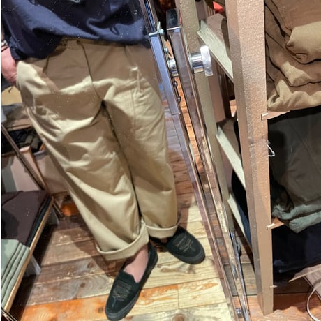flex made USA"tuck military trousers“(black)unisex