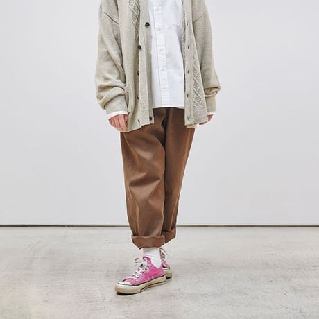 H.UNIT "Weapon work trousers used wash"(brown)unisex