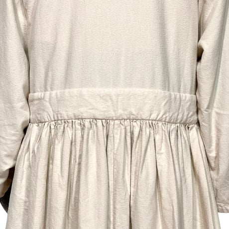 TigreBrocante "airy flannel belt gather one -piece"(natural)