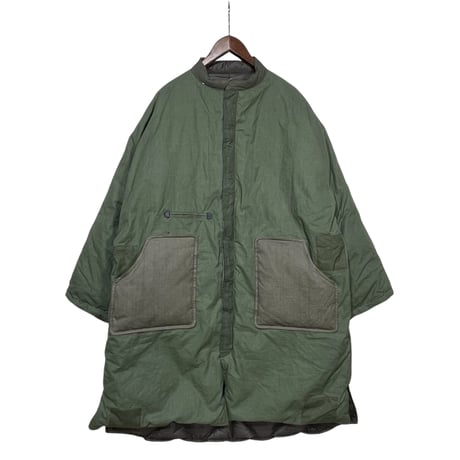Slow Hands "recycle tent yeti down coat"(olive×olive)S-unisex