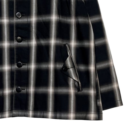 TigreBrocante"ombre check flap cardigan"(black)unisex