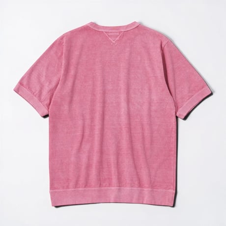 Jackman"pigment dye rib T-Shirts"(fade rose) unisex