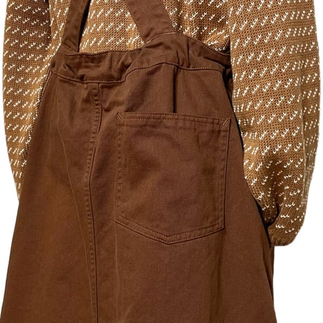 TigreBrocante"pure chamois twill string jumper skirt"(camel)women's