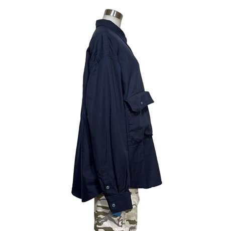 FUNSET OF ART “ indigo gabadine camper work shirts"(indigo)unisex