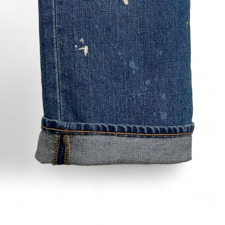 H.UNIT"13.5oz denim paint 5P used wash"(indigo) unisex