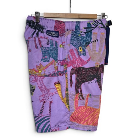 TigreBrocante "livery animals print herringbone easy shors" (unisex)