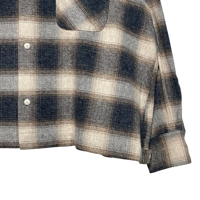 トップス ents. Linen Ombre check shirt ents. Linen Ombre check shirt - メルカリ