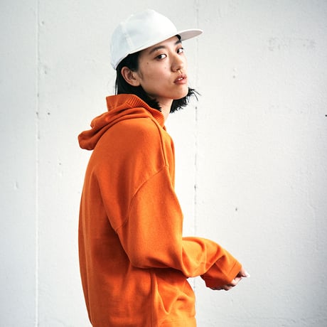 eyya"cotton knit hoodie "(orange)unisex
