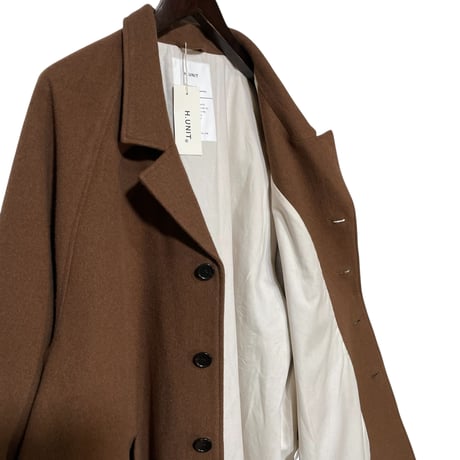 H.UNIT "Wool raglan atelier coat" (mocha) unisex
