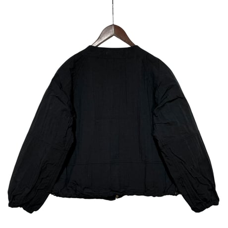 TigreBrocante"cotton nylon washer no collar jacket(black)women's