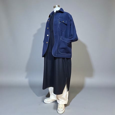 ASEEDONCLOUD"Handwerker melton denim HW meeting jacket"(blue)unisex