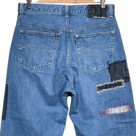 TigreBrocante"12,75oz denim big 5pocket pants“(hand damage)unisex.M