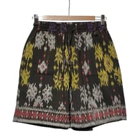 Jawndi "kasuri easy short pants" (brown)