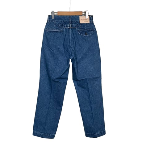 H.UNIT "denim two tuck trousers"(indigo)unisex