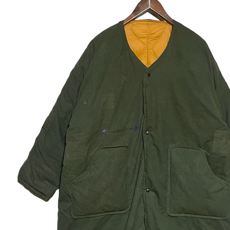Slow Hands "recycle tent down coat for archive exclusive"(olive×mustard)S-A(unisex)