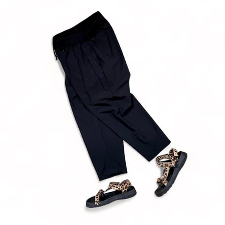 Slow Hands"nylon×polyester starch Morocco pants"(black)unisex