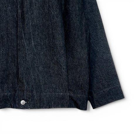 amne "DENIM pleats blouson" (black) unisex