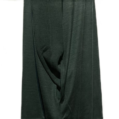 CAERULA"washable wool jersey crew neck one-piece"(green) women's