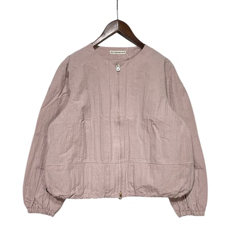 TigreBrocante"cotton nylon washer no collar jacket(pink)women's