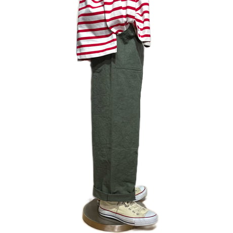 Linen ya"straight baker pants"(khaki)women's