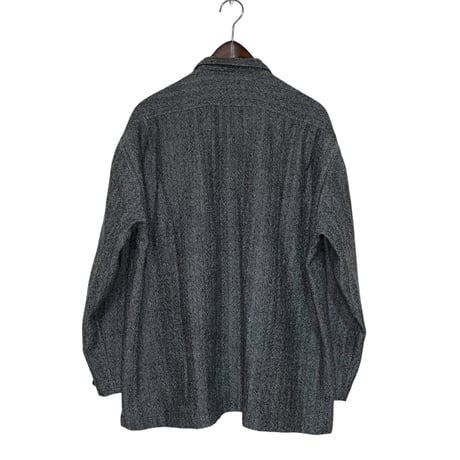 TigreBrocante”soft wool herringbone foreman shirts“(gray)unisex