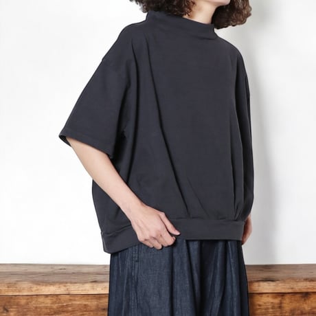 TigreBrocante"feather 天竺 shell tuck T"(sumikuro)women's