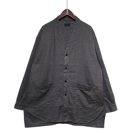 COLINA "Silk×Linen Gaba Cardigan Shirts "(gray) unisex