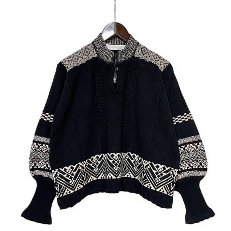 ASEEDONCLOUD"Seiyako jacquard blouse"(black)women's