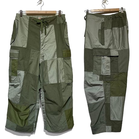 FUNSET OF ART "military patchwork ballon cargo pants"(khaki)unisex-MA
