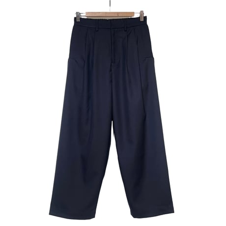 CAERULA PER LIGHTS"schola sage tuck pants"(navy)unisex