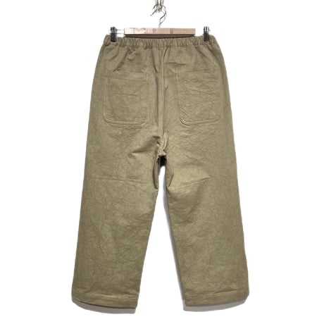 Linen ya"straight baker pants"(beige)women's