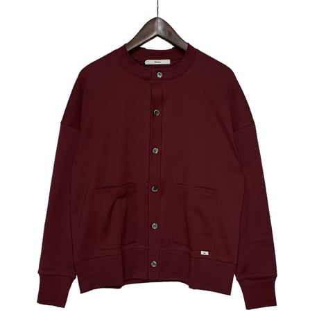 amne CIRCULAR RIB crew cardigan (bordeaux)unisex