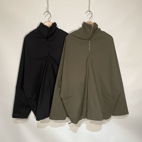 FUNSET OF ART “nylon gabardine stretch 2way smock"(black)unisex