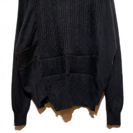 yoused "BLK cashmere widesweater(black asst)unisex (B)